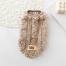 Fleece Pullover Pet Clothes Cute Wavy Double-sided Puppy Kitten Coats Sweater for Small Medium Dogs Cats Warm Winter Outfit