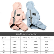 Pet Dog Raincoat Reflective Hooded Clothes Waterproof Jumpsiut Jacket Fashion Outdoor Breathable Clothes for Small Medium Dogs