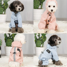 Pet Dog Raincoat Reflective Hooded Clothes Waterproof Jumpsiut Jacket Fashion Outdoor Breathable Clothes for Small Medium Dogs