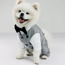 Dog Tuxedo Suit For Small Medium Breed Formal Tuxedo Vest With Bow Tie Dog Clothes Gentleman Pet Wedding Birthday Party Costume