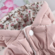 Dog Pet Super Warm Dress Winter Puppy Pet Dog Coats Princess Floral Bubble Skirt Dog Cat Hooded Chihuahua Yorkie Clothing