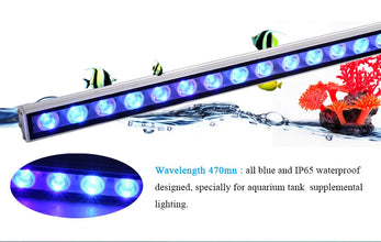 54W LED Aquarium Light Blue 470nm Underwater Lamp Aquariums Lighting Waterproof LED Lights Fish Tank Light Aquarium Accessories