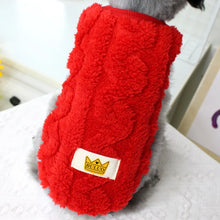 Fleece Pullover Pet Clothes Cute Wavy Double-sided Puppy Kitten Coats Sweater for Small Medium Dogs Cats Warm Winter Outfit