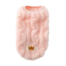 Fleece Pullover Pet Clothes Cute Wavy Double-sided Puppy Kitten Coats Sweater for Small Medium Dogs Cats Warm Winter Outfit