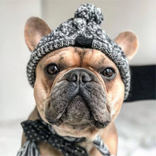 Winter Warm Dog Hats Windproof Knitting French Bulldog Hat For Dogs Chihuahua Hat Fluffy Ball Puppy Accessories Pet Hats