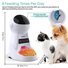 Iseebiz 3L Automatic Pet Feeder With Voice Record Pets Food Bowl For Medium Small Dog Cat LCD Screen Dispensers 4 Times One Day