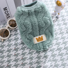 Fleece Pullover Pet Clothes Cute Wavy Double-sided Puppy Kitten Coats Sweater for Small Medium Dogs Cats Warm Winter Outfit