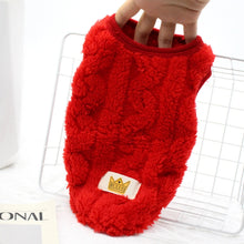 Fleece Pullover Pet Clothes Cute Wavy Double-sided Puppy Kitten Coats Sweater for Small Medium Dogs Cats Warm Winter Outfit