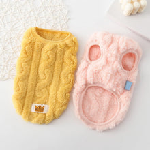 Fleece Pullover Pet Clothes Cute Wavy Double-sided Puppy Kitten Coats Sweater for Small Medium Dogs Cats Warm Winter Outfit