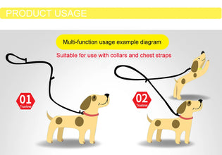 Truelove Pet Dog Leash Multi-function Reflective Hand Free Traction Rope  Suitable for Use with Collars and Chest Straps TLL2411