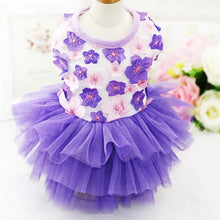 Dog Dress Pet Princess Dress Sweet Puppy Dresses Summer Pet Floral Gauze Dog Vest Apparel For Dogs And Cats