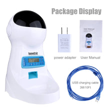 Iseebiz 3L Automatic Pet Feeder With Voice Record Pets Food Bowl For Medium Small Dog Cat LCD Screen Dispensers 4 Times One Day