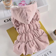 Dog Pet Super Warm Dress Winter Puppy Pet Dog Coats Princess Floral Bubble Skirt Dog Cat Hooded Chihuahua Yorkie Clothing