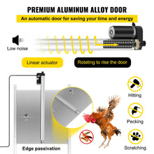 SucceBuy Automatic Chicken Coop Door Timer & Light Sensor W/2 Remote Controls Opening Farm 110-220V Chicken Pets Dog Door Opener