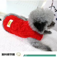 Fleece Pullover Pet Clothes Cute Wavy Double-sided Puppy Kitten Coats Sweater for Small Medium Dogs Cats Warm Winter Outfit