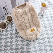 Fleece Pullover Pet Clothes Cute Wavy Double-sided Puppy Kitten Coats Sweater for Small Medium Dogs Cats Warm Winter Outfit