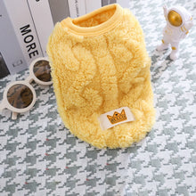 Fleece Pullover Pet Clothes Cute Wavy Double-sided Puppy Kitten Coats Sweater for Small Medium Dogs Cats Warm Winter Outfit