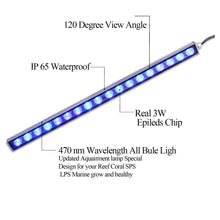 54W LED Aquarium Light Blue 470nm Underwater Lamp Aquariums Lighting Waterproof LED Lights Fish Tank Light Aquarium Accessories