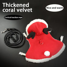 Christmas Bunny Vest Harness Outdoor Leash Set Rabbit Clothing Suit Small Pet Ferret Hamster Small Animal Clothes for Walking