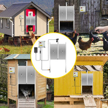 SucceBuy Automatic Chicken Coop Door Timer & Light Sensor W/2 Remote Controls Opening Farm 110-220V Chicken Pets Dog Door Opener