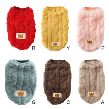 Fleece Pullover Pet Clothes Cute Wavy Double-sided Puppy Kitten Coats Sweater for Small Medium Dogs Cats Warm Winter Outfit