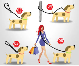 Truelove Pet Dog Leash Multi-function Reflective Hand Free Traction Rope  Suitable for Use with Collars and Chest Straps TLL2411