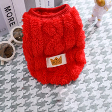 Fleece Pullover Pet Clothes Cute Wavy Double-sided Puppy Kitten Coats Sweater for Small Medium Dogs Cats Warm Winter Outfit