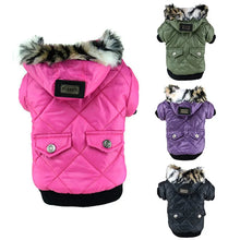 Winter Dog Clothes Warm Clothes Puppy Windproof Down Coat For Small Middle Dog Chihuahua Yorkshire Hooded Jacket Clothing