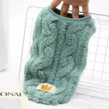 Fleece Pullover Pet Clothes Cute Wavy Double-sided Puppy Kitten Coats Sweater for Small Medium Dogs Cats Warm Winter Outfit