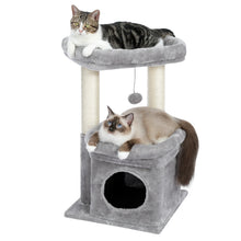 H68cm Small Cat Tree Condo for Indoor Hanging Ball Tower Large Top Perch Warm Cozy Home Sisal Scratching Post rascadores de gato