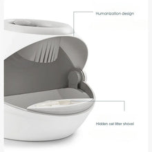 Fully Enclosed Odor-isolating Cat Litter Box Splash-proof Large Cat Toilet Cat Supplies Cat Litter Tray with Shovel