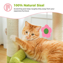 H68cm Small Cat Tree Condo for Indoor Hanging Ball Tower Large Top Perch Warm Cozy Home Sisal Scratching Post rascadores de gato