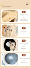 Multi-layer bear mailbox, cat scratching board,Removable three-layer cat nest Multi-layer cat tree hole Winter warm pet nest