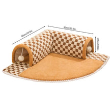 Large Cat Tunnel Bed 2 In 1 Cat Bed Cave With Plush Ball Tunnel Cat Nest Cushion Cat Toy For Kitten Puppy Cat Ferret Cat Bed Can