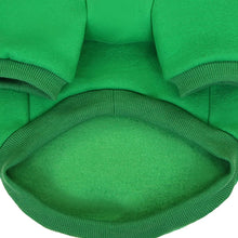 Winter Warm Cotton Dog Clothes Cute Frog Solid Hoodies Fleece Pet Dog Jacket Coat For French Bulldog Chihuahua Dog suit