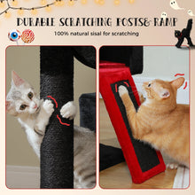 Multi-Level Cat Tree with 2 Cozy Condos, Hammock, Cat Scratching Pad, Large Cat Tower, Cat Scratching Post for Indoor, Cat House