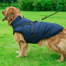 Winter Dog Clothes For Small Large Dogs Warm Fleece Big Dog Jacket Waterproof Pet Coat With Harness Chihuahua Puppy Costume