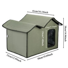 Winter Cat House Detachable Cat Shelter Waterproof Weatherproof Pet House With Transparent Door Washable Cat Hut For Cat Dog
