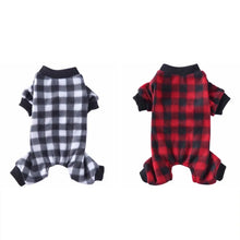 Pet Christmas Pajamas Red Black Buffalo Plaid Jumpsuit Dog Cat Soft Winter Clothes Puppy Doggie Checkered Sweater Apparel
