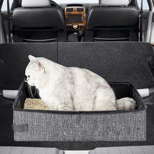Sturdy Collapsible Cat Litter Box Foldable Cat Litter Box With Zipper Lid Travel Litter Box For Kitties Oxford Cloth  PP Board