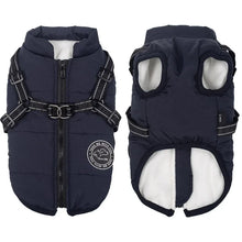 Winter Dog Clothes For Small Large Dogs Warm Fleece Big Dog Jacket Waterproof Pet Coat With Harness Chihuahua Puppy Costume