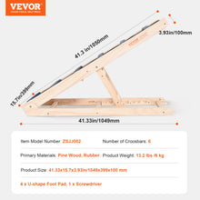 VEVOR Dog Ramp Folding Ladder Anti-slip High Adjustable Wooden Pet Ramp Removable for Small Old Dog Climbing Stairs Sofa Car Bed