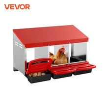 SucceBuy Chicken Nest Box Stable & Corrosion-Resistant Metal Boxes with Inclined Nesting Boxes Fit for Different Chicken Breeds
