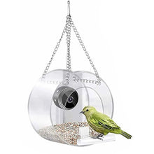 Smart Bird Feeder Acrylic with Camera Bird House Pet Feeder Transparent 1080P HD Easy Installation for Outdoor Garden