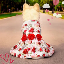 Dog Dress Pet Clothes Spring Summer Puppy Skirt Princess Dress Fashion Flower Heart Lovely Pattern Sleeveless Dog Dresses