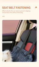 Dog Car Seat for Large Dogs, Two Dogs Car Back Seats, Travel Pet Booster Belt, Washable Long Plush Safety Car Sofa Pet Supplies