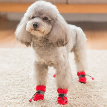 4Pcs Waterproof Winter Pet Dog Shoes Anti-slip Rain Snow Boots Footwear Lightweight Warm For Small Cats Puppy Dogs Socks Booties