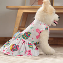 Easter Eggs Dog Dress for Small Dogs Girl Pink Puppy Dresses Dog Clothes Holiday Pet Costume Spring Summer Cat Apparels Cute