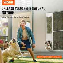 VEVOR Dog Door Sliding Glass Door Adjustable Height Doggy Door Sliding Doors Aluminum Frame Tempered Glass Pet Door