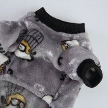 Fleece Dog Pajamas Winter Pet Clothes Cartoon Warm Jumpsuits Coat For Small Dogs Puppy Cat Yorkie Chihuahua Pomeranian Sleepsuit